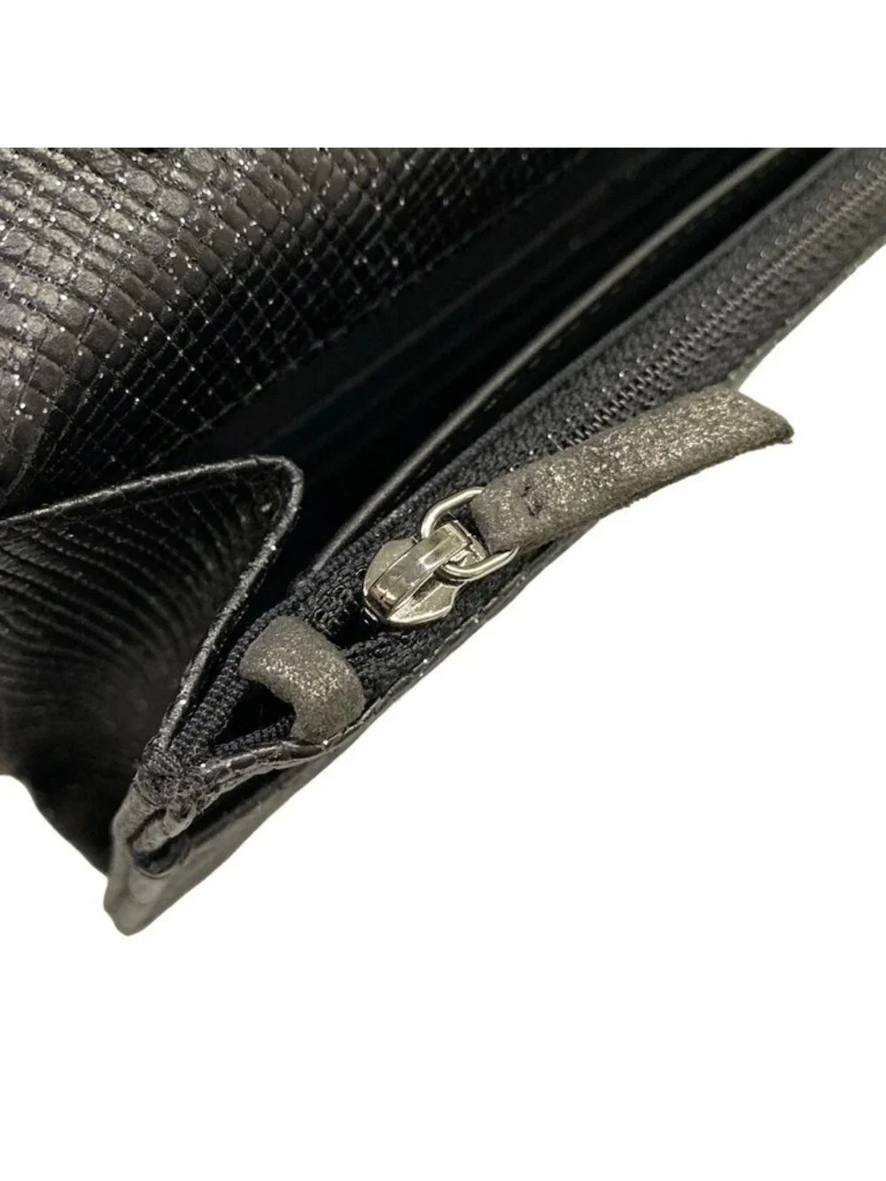 Chanel Wallet Quilted Black Chain Leather Shoulder Bag